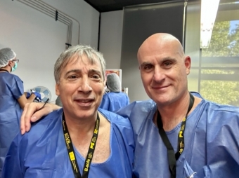 DR OSCAR VIDAL Y DR CARLOS SERRA, COORDINADOR DE CIRUGIA ENDOCRINA DE LA SOCIEDAD PORTUGUESA