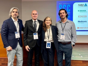 Dres. BALIBREA, LORENTE, VIDAL y MANYALICH en el Congreso de la SCC