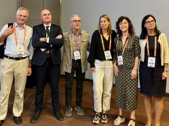 El Dr Oscar Vidal con los organizadores del 64 Congreso de la SEEN