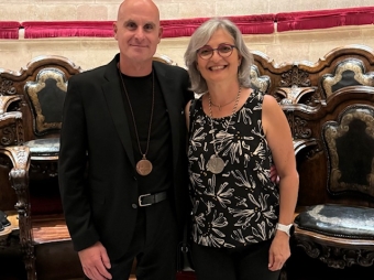 Dra ROSA JORBA y Dr OSCAR VIDAL, PRESIDENTA y VICEPRESIDENT E DE LA SOCIETAT CATALANA DE CIRURGIA